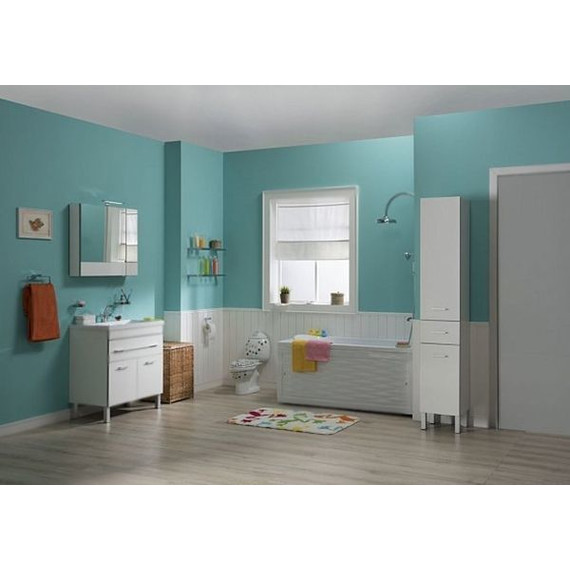 Пенал напольный Aquanet Верона 35 см 187316 L (с бельевой корзиной) белый - 2 Пенал напольный Aquanet Верона 35 см 187316 L (с бельевой корзиной) белый фото 2