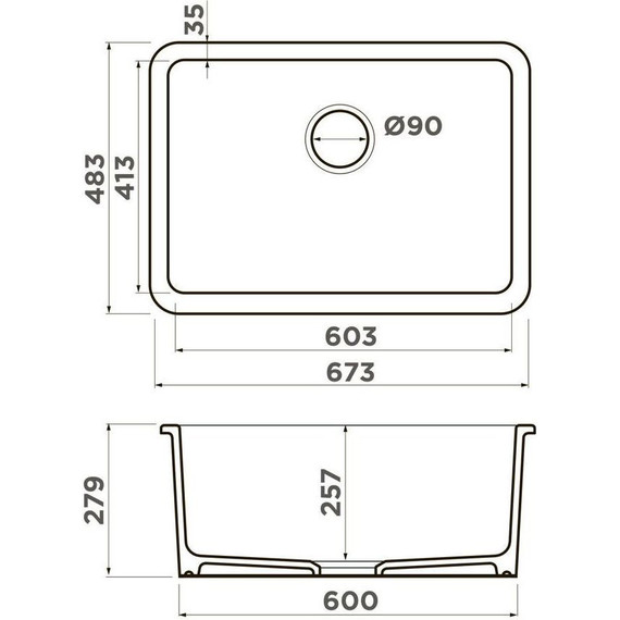 Кухонная мойка Omoikiri Torishima 67 WH-Glossy 4993866, белый глянцевый - 2 Кухонная мойка Omoikiri Torishima 67 WH-Glossy 4993866, белый глянцевый фото 2