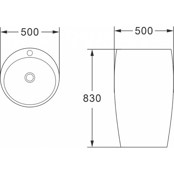 Раковина напольная Azario Comella 50 см AZ-311 - 5 Раковина напольная Azario Comella 50 см AZ-311 фото 5