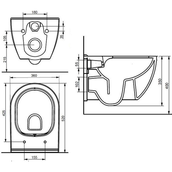 Унитаз подвесной безободковый Seramiksan Ocean plus с крышкой микролифт фото 3