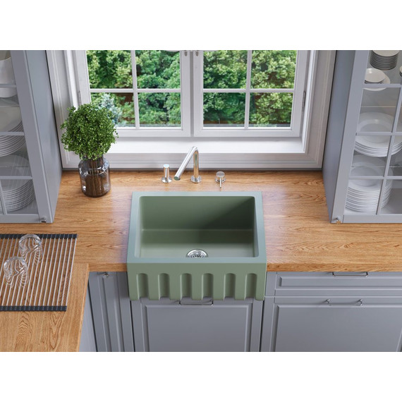 Кухонная мойка Omoikiri Mikura 61 OL 4997070, olive, Цвет производителя: Olive - 2 Кухонная мойка Omoikiri Mikura 61 OL 4997070, olive, Цвет производителя: Olive фото 2