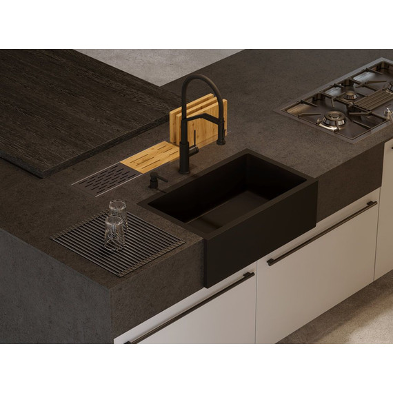 Кухонная мойка Omoikiri Mikura 76 BL 4997075, чёрный, Цвет производителя: чёрный - 2 Кухонная мойка Omoikiri Mikura 76 BL 4997075, чёрный, Цвет производителя: чёрный фото 2