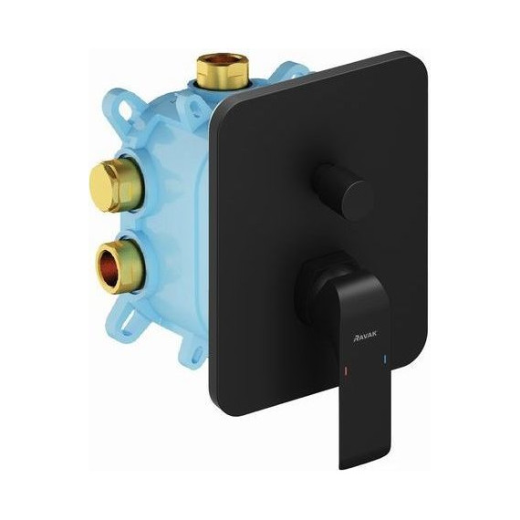 Смеситель для душа Ravak Flat - FL 065.20 X070179+X070139, чёрный матовый - 2 Смеситель для душа Ravak Flat - FL 065.20 X070179+X070139, чёрный матовый фото 2