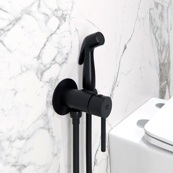 Набор для гигиенического душа Milardo Tidy 001BLR0M08, чёрный матовый фото 2