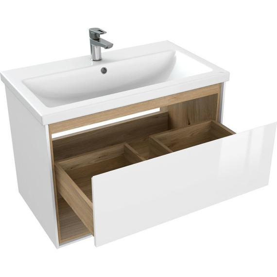 Тумба подвесная с раковиной Cersanit Louna 80 см 64071 - 7 Тумба подвесная с раковиной Cersanit Louna 80 см 64071 фото 7