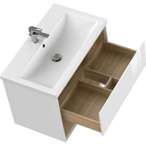 Тумба подвесная с раковиной Cersanit Louna 80 см 64071 - 8 Тумба подвесная с раковиной Cersanit Louna 80 см 64071 фото 8