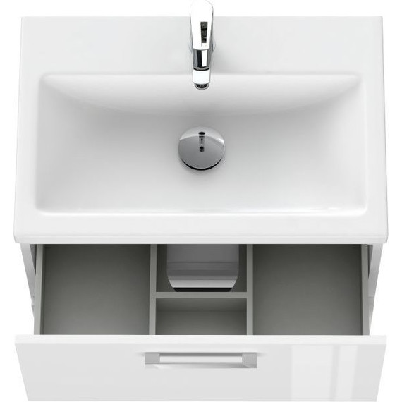 Тумба подвесная/напольная с раковиной Cersanit Melar 70 см 64129, белый - 4 Тумба подвесная/напольная с раковиной Cersanit Melar 70 см 64129, белый фото 4