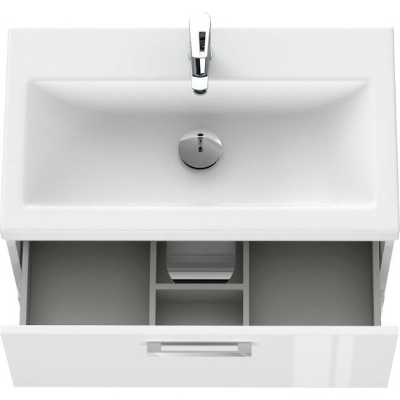 Тумба подвесная/напольная с раковиной Cersanit Melar 80 см 64130, 2 ящика, белый - 8 Тумба подвесная/напольная с раковиной Cersanit Melar 80 см 64130, 2 ящика, белый фото 8