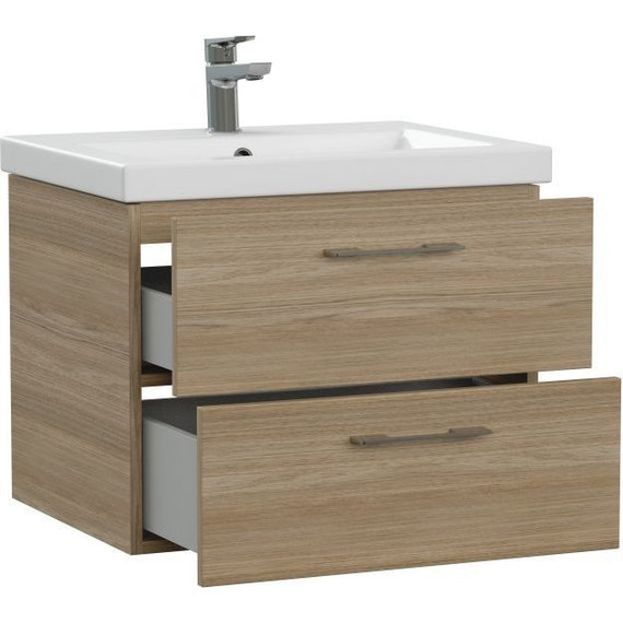 Тумба подвесная с раковиной Cersanit Lara 60 см 64134, орех - 10 Тумба подвесная с раковиной Cersanit Lara 60 см 64134, орех фото 10