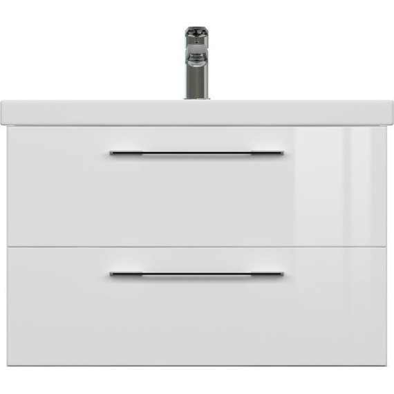 Тумба подвесная с раковиной Cersanit Lara 70 см 64135, 2 ящика, белый фото 6