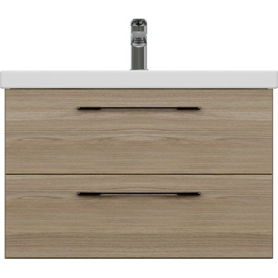 Тумба подвесная с раковиной Cersanit Lara 70 см 64136, орех - 6 Тумба подвесная с раковиной Cersanit Lara 70 см 64136, орех фото 6