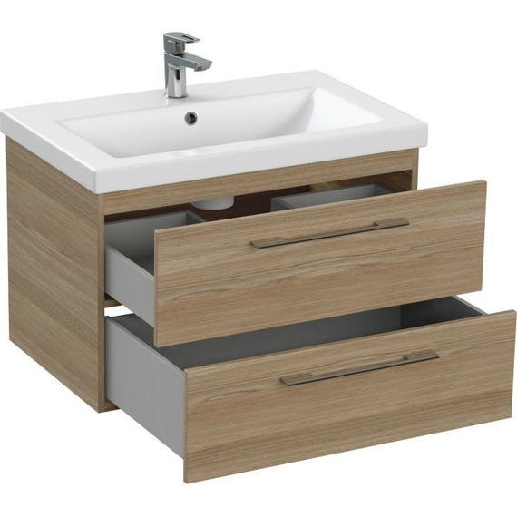 Тумба подвесная с раковиной Cersanit Lara 70 см 64136, орех - 9 Тумба подвесная с раковиной Cersanit Lara 70 см 64136, орех фото 9