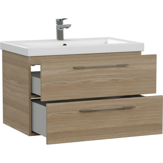 Тумба подвесная с раковиной Cersanit Lara 70 см 64136, орех - 10 Тумба подвесная с раковиной Cersanit Lara 70 см 64136, орех фото 10