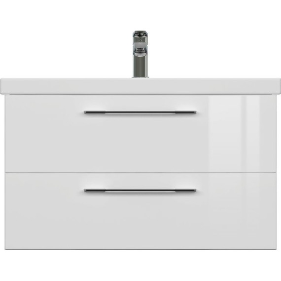 Тумба подвесная с раковиной Cersanit Lara 80 см 64137, 2 ящика, белый - 6 Тумба подвесная с раковиной Cersanit Lara 80 см 64137, 2 ящика, белый фото 6