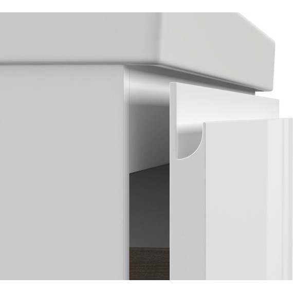 Тумба подвесная с раковиной Cersanit Moduo 60 см 64140, белый фото 4