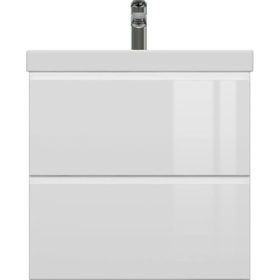 Тумба подвесная с раковиной Cersanit Moduo 60 см 64140, белый фото 5