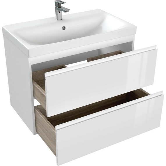 Тумба подвесная с раковиной Cersanit Moduo 80 см 64141, белый - 6 Тумба подвесная с раковиной Cersanit Moduo 80 см 64141, белый фото 6