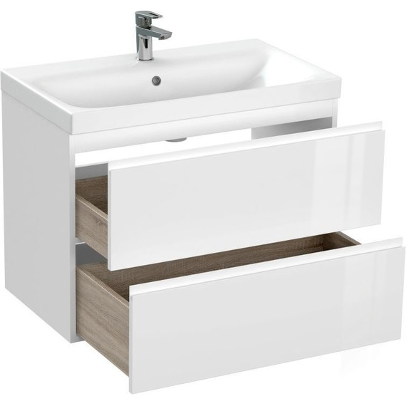 Тумба подвесная с раковиной Cersanit Moduo 80 см 64141, белый - 9 Тумба подвесная с раковиной Cersanit Moduo 80 см 64141, белый фото 9