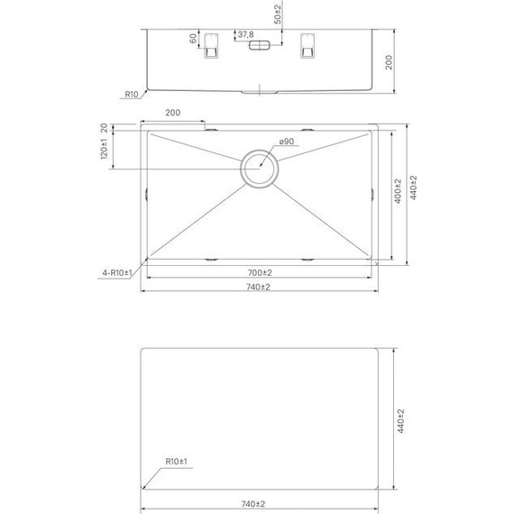 Кухонная мойка Iddis Edifice EDI74B0i77 1,2 мм, золото матовое фото 12