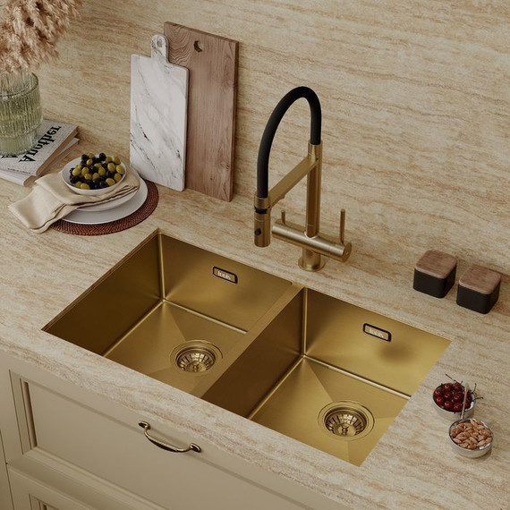 Кухонная мойка Iddis Edifice EDI75B2i77 1,2 мм, золото матовое фото 11