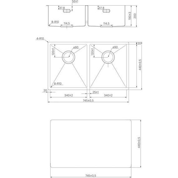 Кухонная мойка Iddis Edifice EDI75B2i77 1,2 мм, золото матовое фото 12