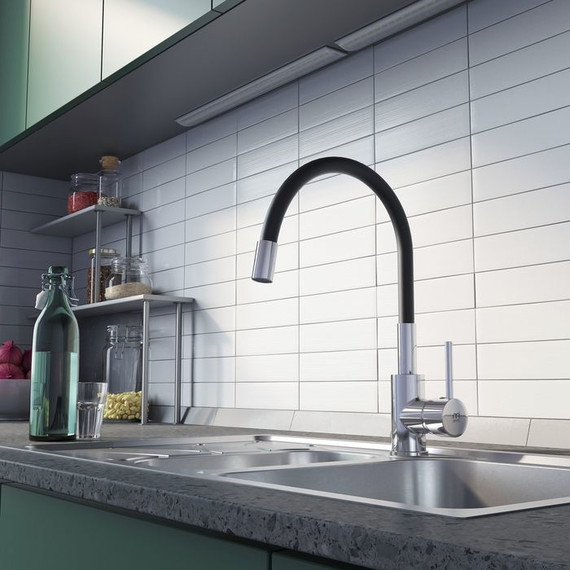 Смеситель для кухни Milardo Meal M01SB0FM05, хром/черный фото 2