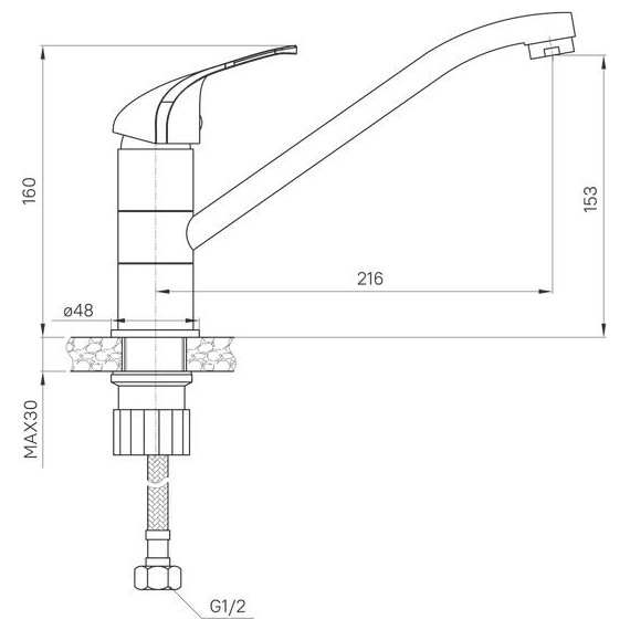 Смеситель для кухни Milardo Meal M02SBR0M05 фото 3