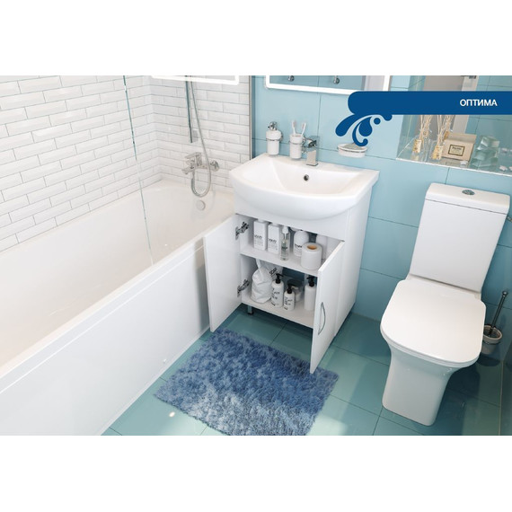 Тумба напольная с раковиной Mirsant Оптима 60 см, белый фото 7