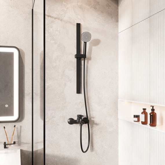 Душевая штанга Iddis Optima Home 70 см OPH70B0i17, черный матовый фото 3