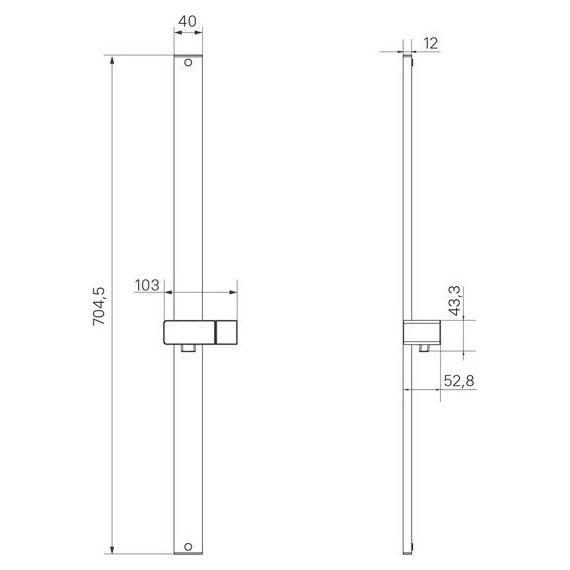 Душевая штанга Iddis Optima Home 70 см OPH70B0i17, черный матовый фото 4
