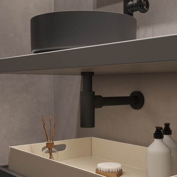 Сифон для умывальника Iddis Optima Home OPTGM00i84, графит - 2 Сифон для умывальника Iddis Optima Home OPTGM00i84, графит фото 2