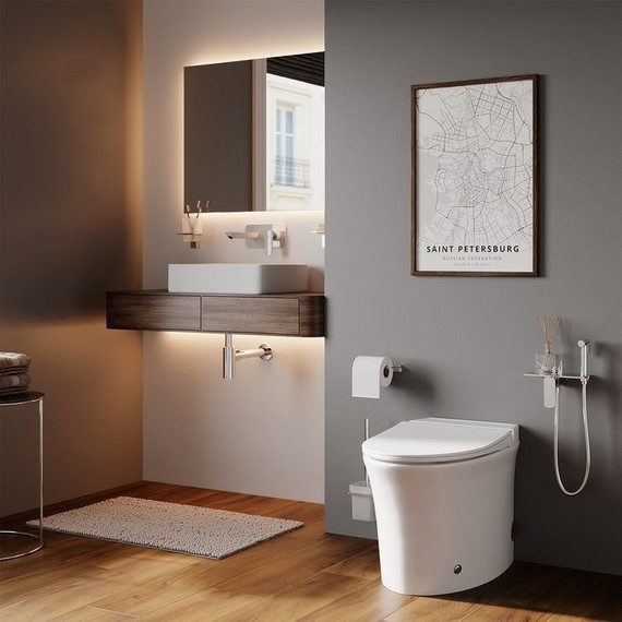 Унитаз приставной безободковый импульсный Iddis Pulse PULIDSEi26 с крышкой микролифт фото 4