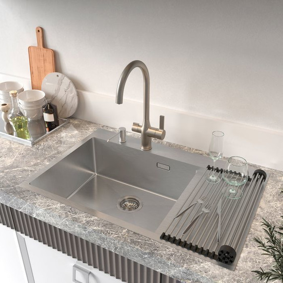 Ролл-мат для кухонной мойки Iddis Kitchen Line ROL35SRi59, сатин - 4 Ролл-мат для кухонной мойки Iddis Kitchen Line ROL35SRi59, сатин фото 4