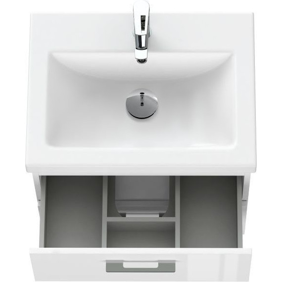 Тумба подвесная с раковиной Cersanit Lara 60 см 64133, 2 ящика, белый - 5 Тумба подвесная с раковиной Cersanit Lara 60 см 64133, 2 ящика, белый фото 5