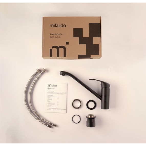 Смеситель для кухни Milardo Meal M02BLR0M05, черный матовый фото 2