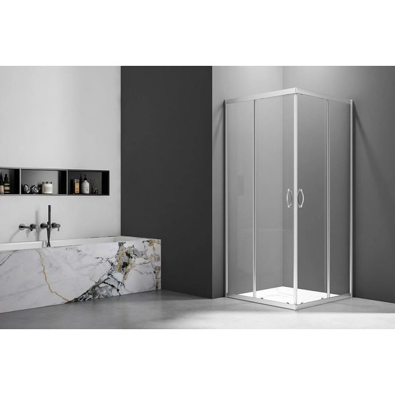 Душевое ограждение Veconi Rovigo 90x90 см RV101-90-01-C5, хром/прозрачное - 3 Душевое ограждение Veconi Rovigo 90x90 см RV101-90-01-C5, хром/прозрачное фото 3