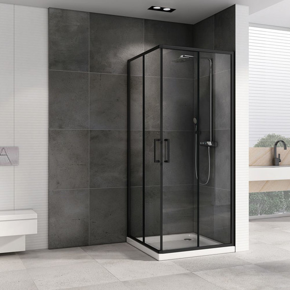 Душевое ограждение Abber Schwarzer Diamant 90х90 см AG02090B5, черный/прозрачное - 2 Душевое ограждение Abber Schwarzer Diamant 90х90 см AG02090B5, черный/прозрачное фото 2