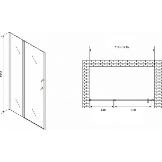 Душевая дверь Abber Sonnenstrand 120 см AG04120S, хром/прозрачное - 4 Душевая дверь Abber Sonnenstrand 120 см AG04120S, хром/прозрачное фото 4