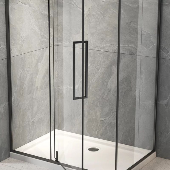 Душевое ограждение Veconi Rovigo 110x70 см RV034B-11070-01-C7, чёрный/прозрачное - 3 Душевое ограждение Veconi Rovigo 110x70 см RV034B-11070-01-C7, чёрный/прозрачное фото 3