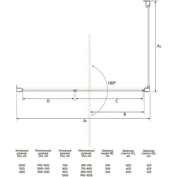 Душевое ограждение Veconi Rovigo 120x70 см RV034B-12070-01-C7, чёрный/прозрачное - 5 Душевое ограждение Veconi Rovigo 120x70 см RV034B-12070-01-C7, чёрный/прозрачное фото 5
