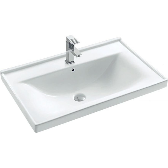 Тумба напольная с раковиной Mirsant Soho Quadro Light 80 см, белый - 2 Тумба напольная с раковиной Mirsant Soho Quadro Light 80 см, белый фото 2