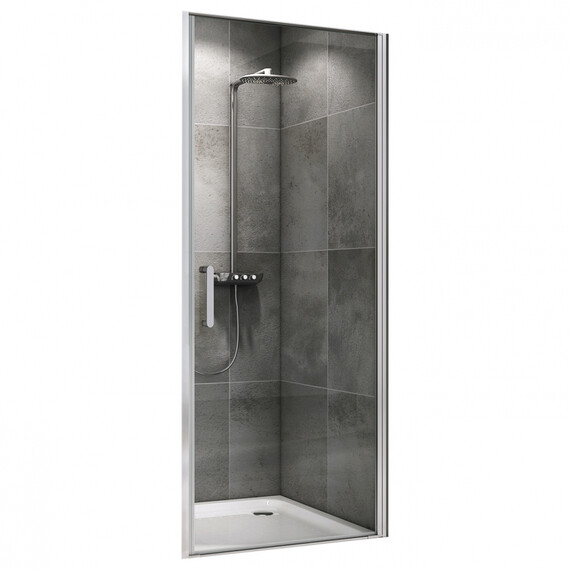 Душевая дверь Abber Sonnenstrand 70 см AG04070, хром/прозрачное, Цвет стекла: прозрачное, Цвет профиля: хром, Размер - мм: 700 фото 