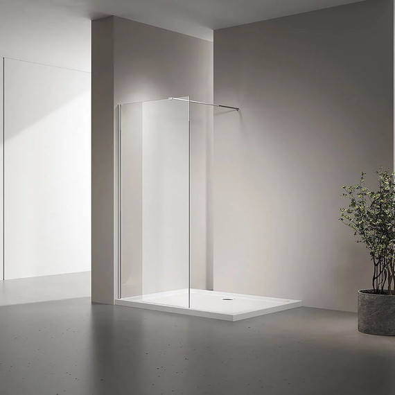 Душевая перегородка Veconi Korato 100 см KR72-100-01-C7 (стекло 8 мм) с кронштейном в комплекте, хром/прозрачное - 3 Душевая перегородка Veconi Korato 100 см KR72-100-01-C7 (стекло 8 мм) с кронштейном в комплекте, хром/прозрачное фото 3