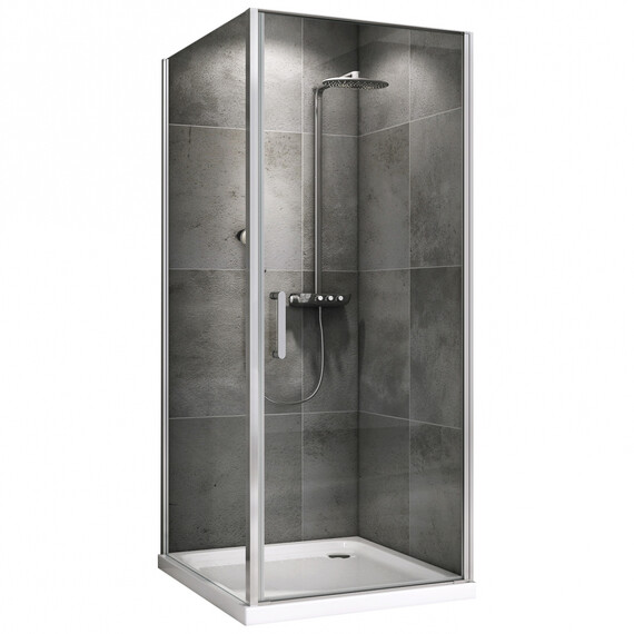 Душевое ограждение Abber Sonnenstrand 100х90 см AG04100-S90, хром/прозрачное фото 