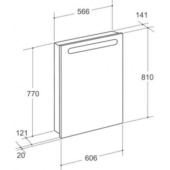 Зеркальный шкаф Roca Victoria Nord 60 см левый ZRU9000029, белый - 9 Зеркальный шкаф Roca Victoria Nord 60 см левый ZRU9000029, белый фото 9