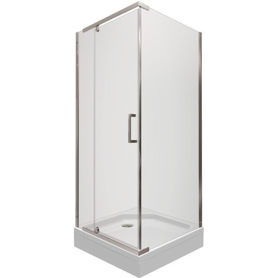 Душевое ограждение Triton Терра 90x90 см, хром/прозрачное фото 