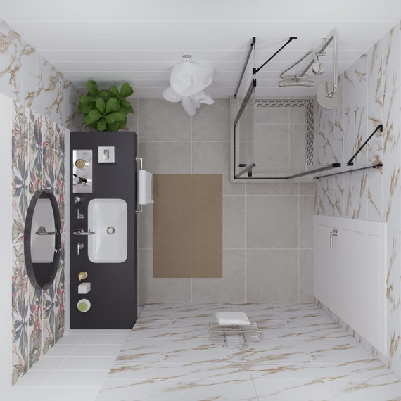 Душевое ограждение Triton Тау 90x90 см, чёрный/прозрачное фото 5