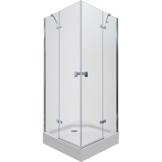 Душевое ограждение Triton Дельта 90x90 см, хром/прозрачное фото 