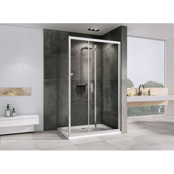 Душевое ограждение Abber Sonnenstrand 90х90 см AG07090-S90, хром/прозрачное фото 3