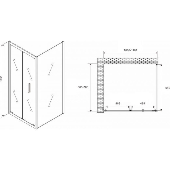 Душевое ограждение Abber Sonnenstrand 110х70 см AG07110-S70, хром/прозрачное - 5 Душевое ограждение Abber Sonnenstrand 110х70 см AG07110-S70, хром/прозрачное фото 5